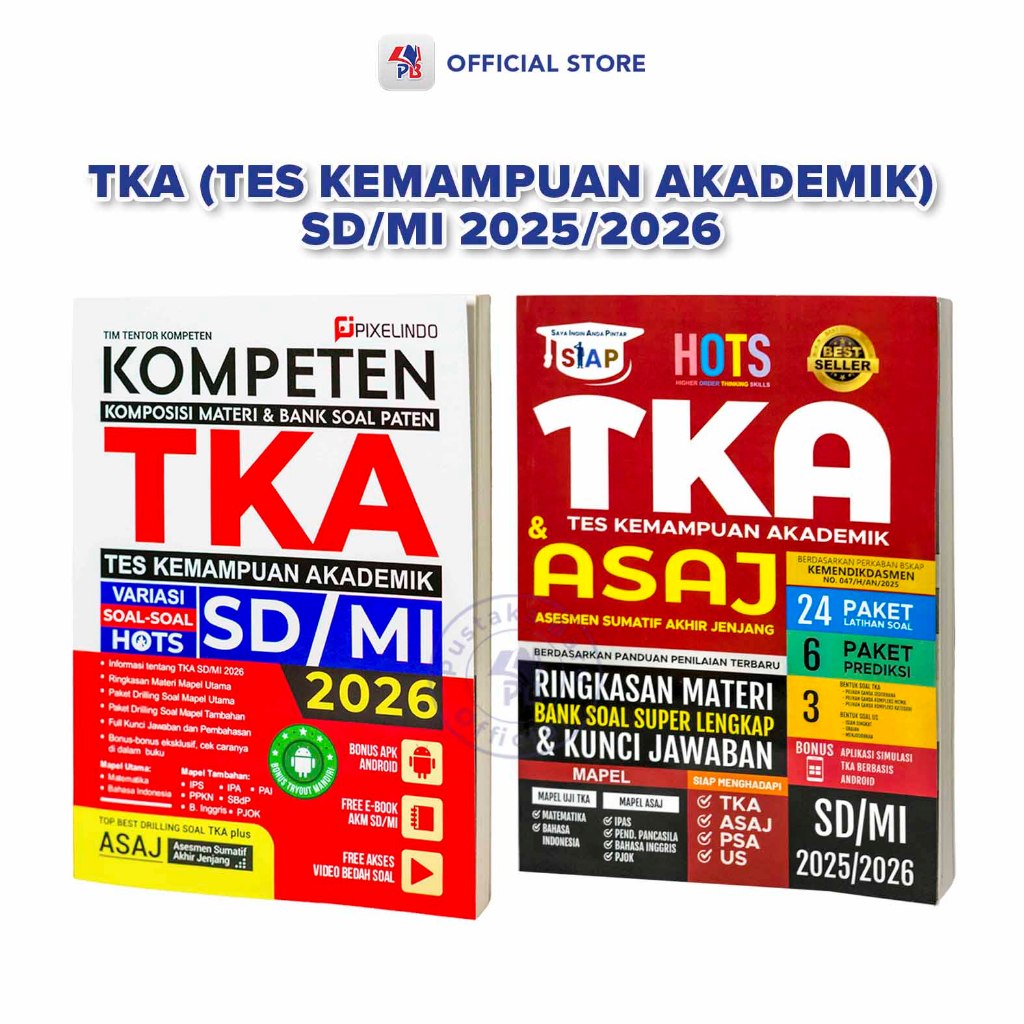 Bl25 - Buku TKA SD 2025/2026 : Kompeten TKA SD/MI 2025/2026 / AR-RUZZ - ARM