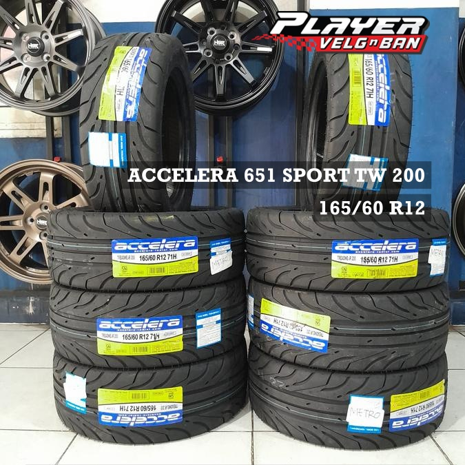 BAN MOBIL SEMI SLICK RING12 BAN TIPE SPORT UKURAN 165/60 R12 ACCELERA 651 SPORT TW 200 NIK TERBARU