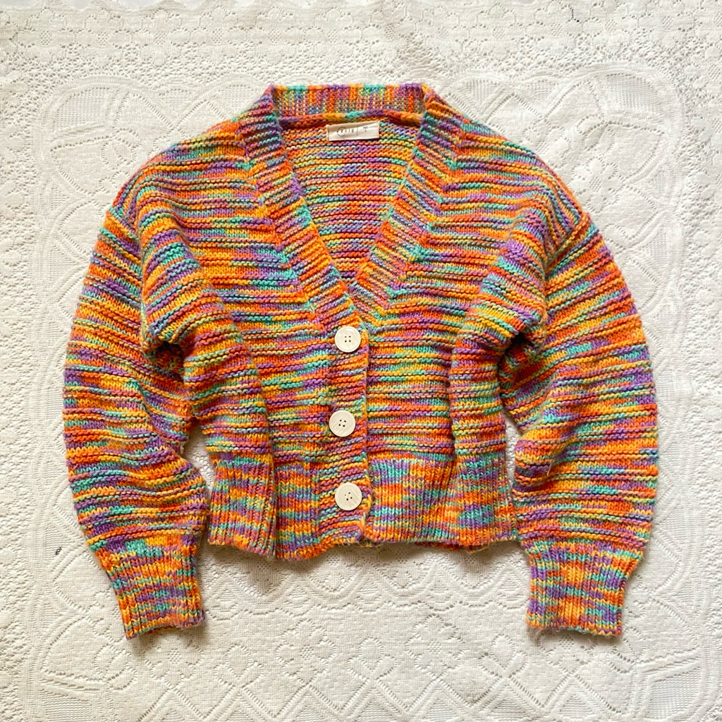 Enid Colorful Cardigan Sweater Button