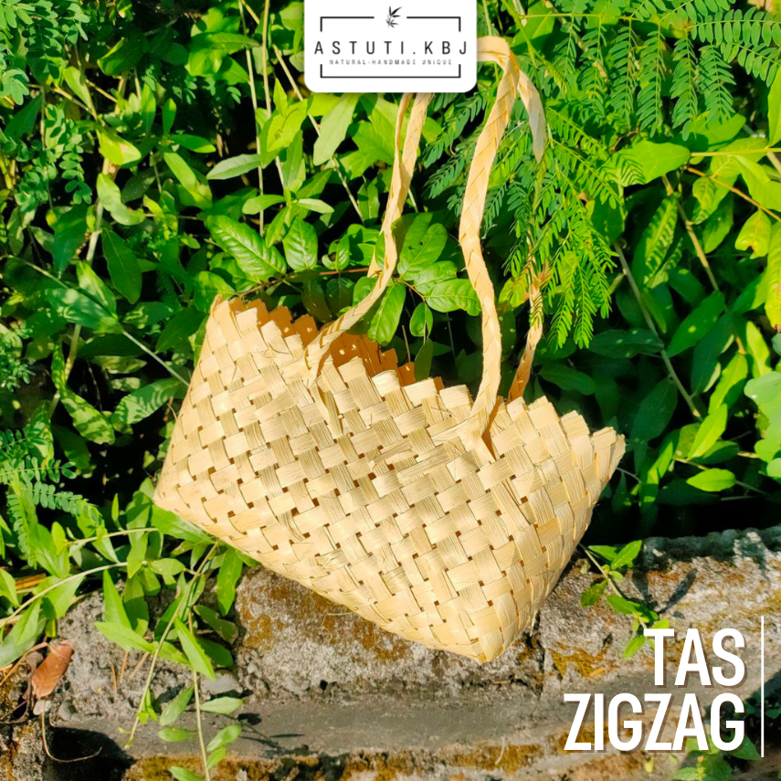 TAS ANYAM BAMBU MOTIF ZIGZAG AESTHETIC | kerajinan bambu| tas zigzag| hantaran| hampers| tas belanja