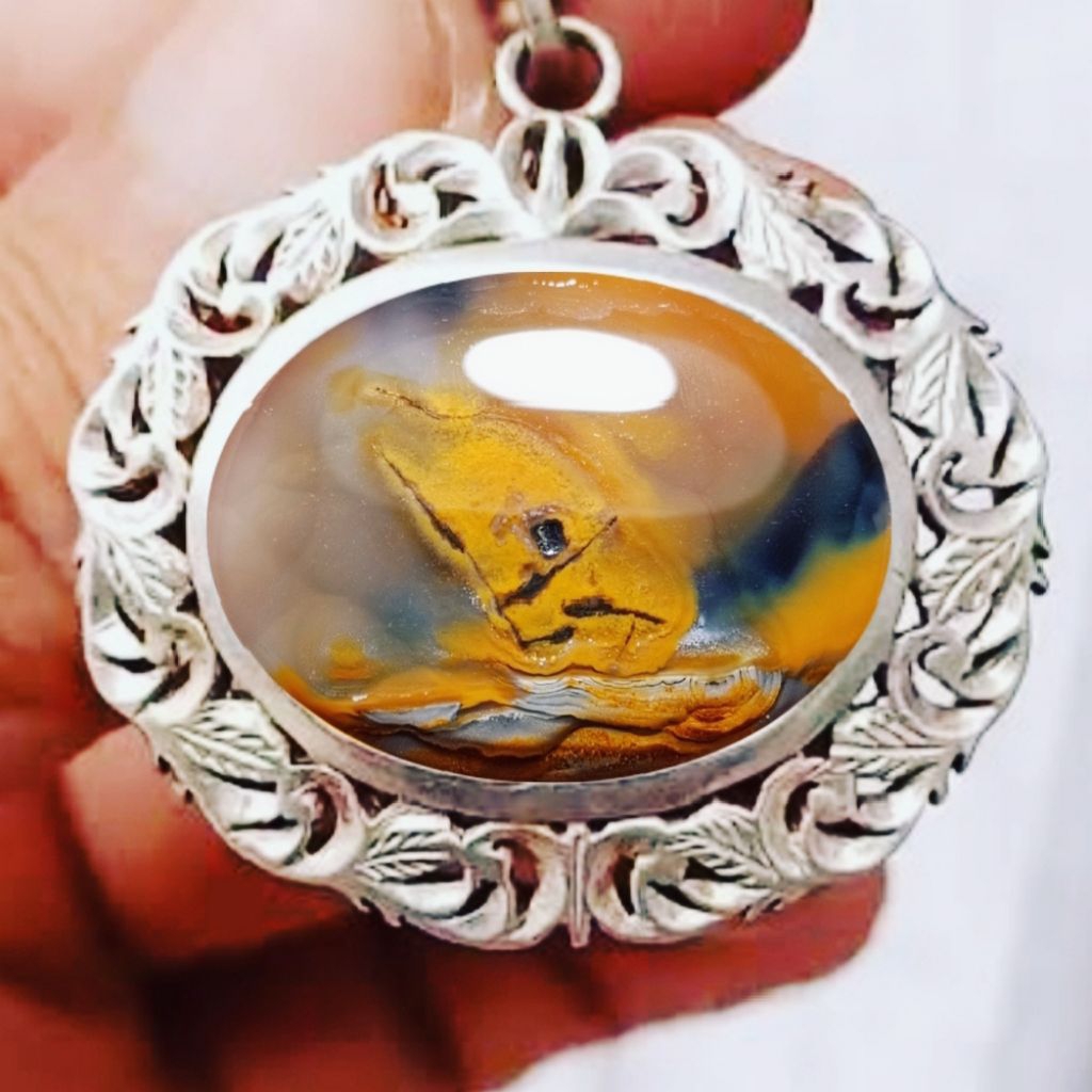 Batu Akik Garut Pw Darson Kristal Motif Gambar Unik Dan Pemandangan, Tinggal Naik Ring Perak, Contoh