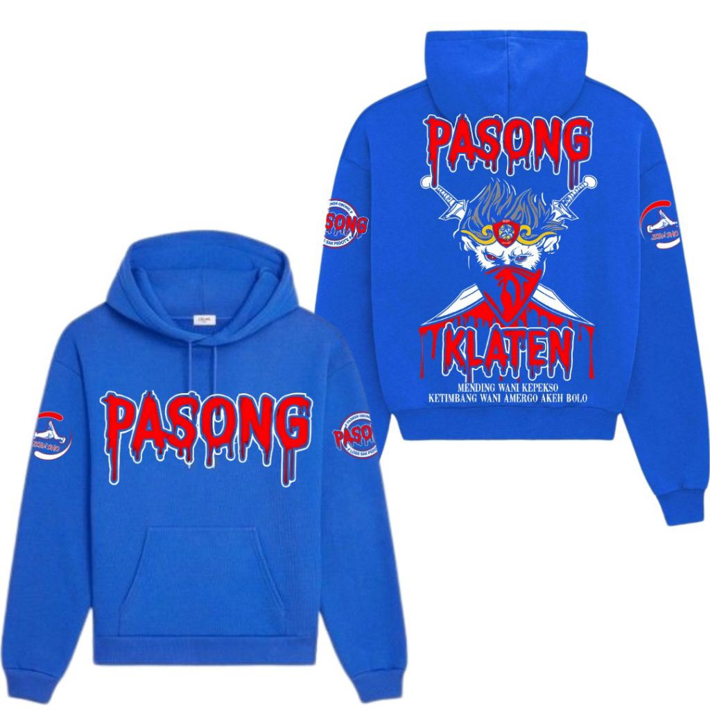 Hoodie Pasong Klaten warna biru - Pasong klaten