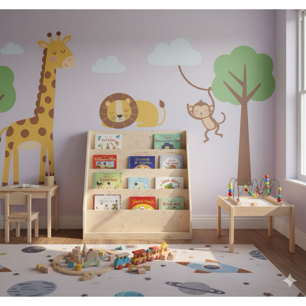 RAK BUKU / BOOKSHELF / RAK BUKU ANAK / WOODEN BOOKSHELF