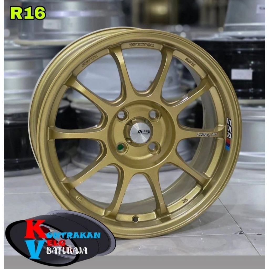 Velg SSR Type F R16 Gold 4x100 ( AGYA AYLA CALYA SIGRA JAZZ YARIS BRIO AVANZA XENIA LIVINA DLL)