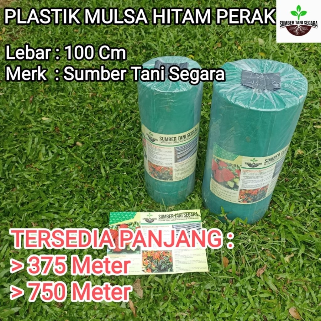 PLASTIK MULSA HITAM PERAK 100 CM