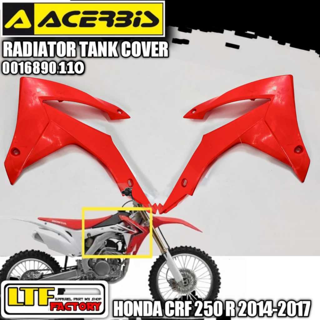 HONDA CR - CRE CRF 250 450 F R 2013 2014 2015 2016 2017 - ACERBIS RADIATOR SCOOP TANK COVER SAYAP TA