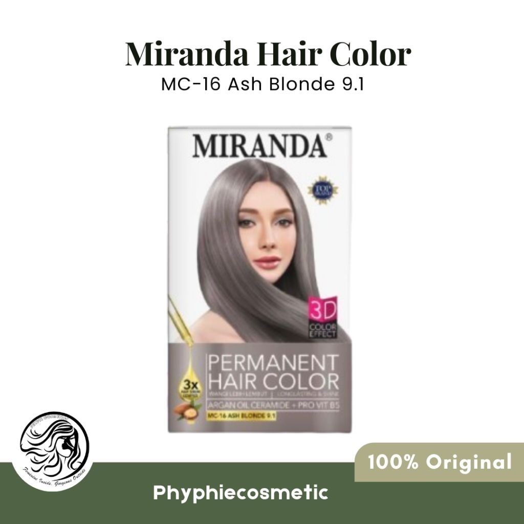 Miranda Permanent Hair Color MC-16 Ash Blonde 30 ml