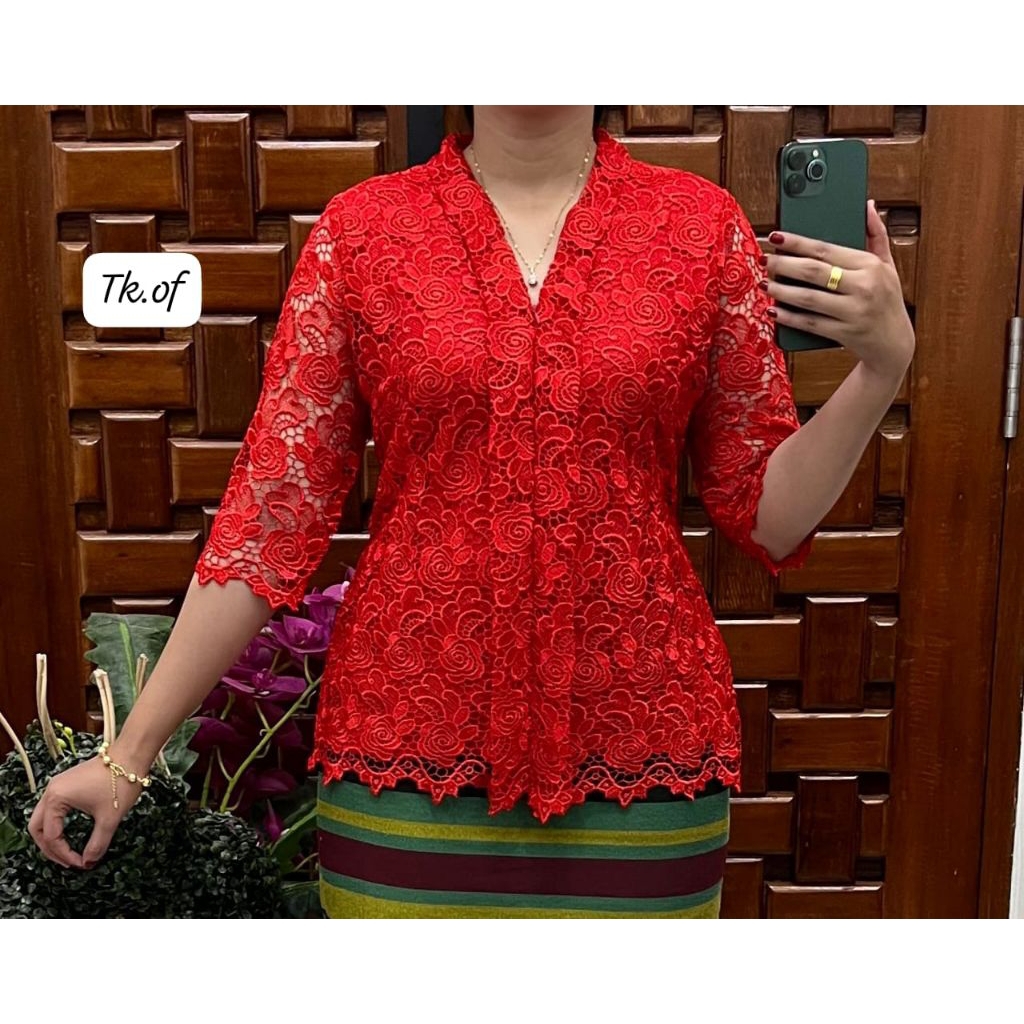 Atasan Brokat/ baju brokat hoki/ baju pesta