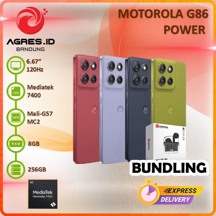 MOTOROLA G86 POWER 5G 8GB 256GB GARANSI RESMI INDONESIA