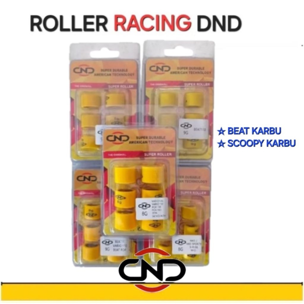 ROLLER RACING DND VND 8,9 GRAM BEAT KARBU SCOOPY KARBU ORIGINAL DND