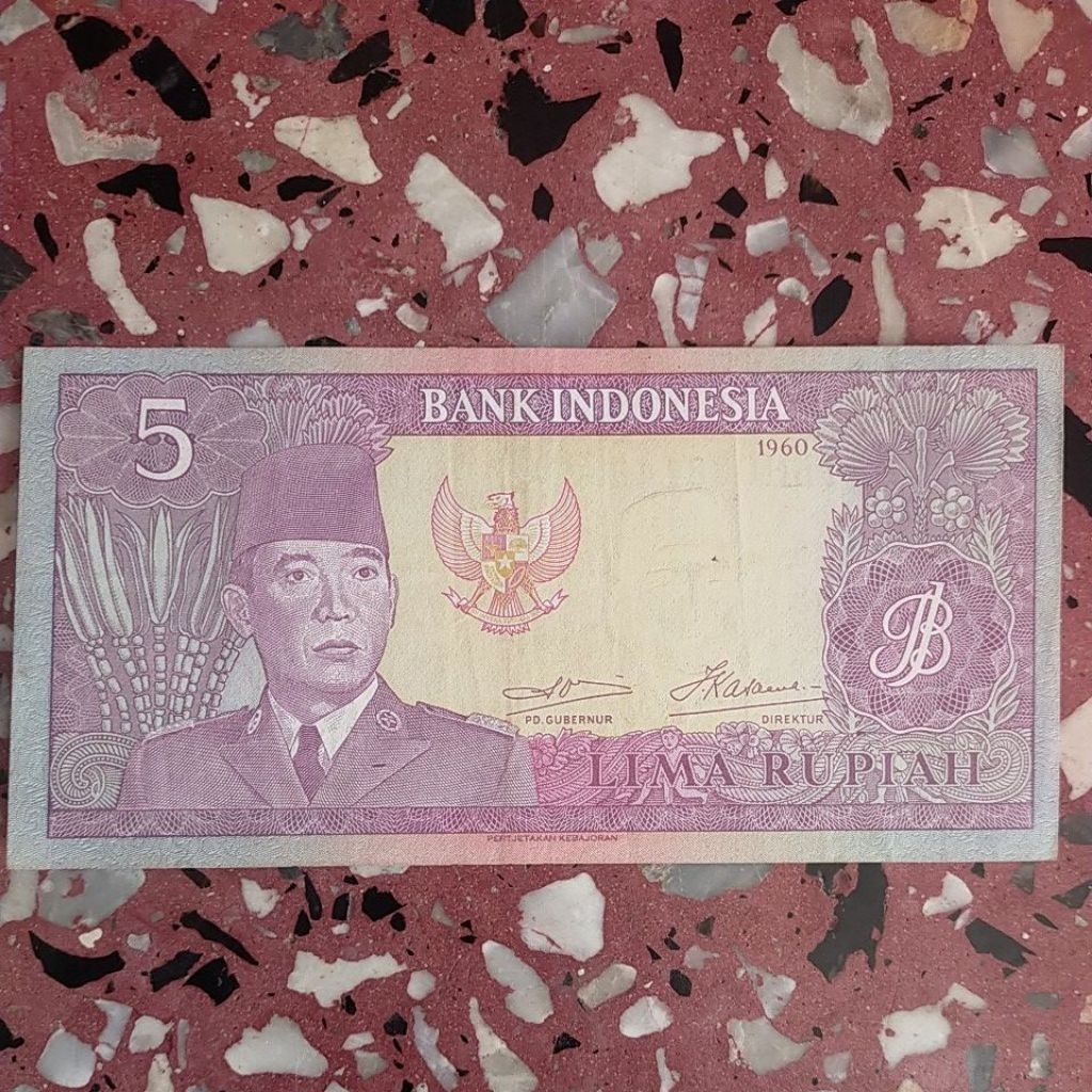 5 rupiah seri Soekarno tahun 1960