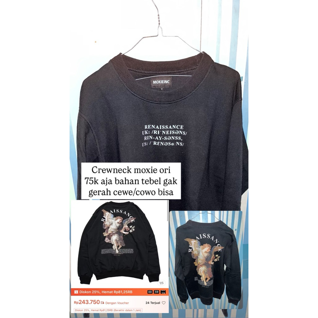 cn crewneck moxie unisex bynica