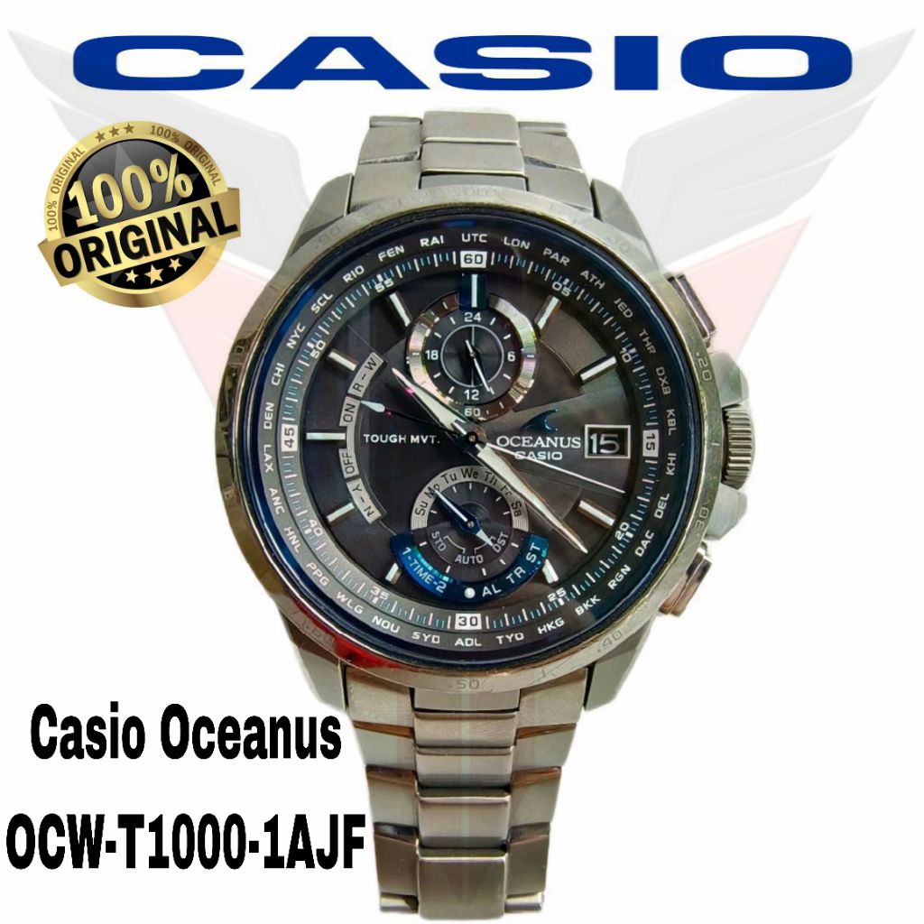 Jam Casio Oceanus OCW T 1000 OCWT1000 OCW-T-1000 Original JDM SAPPHIRE GLASS TITANIUM