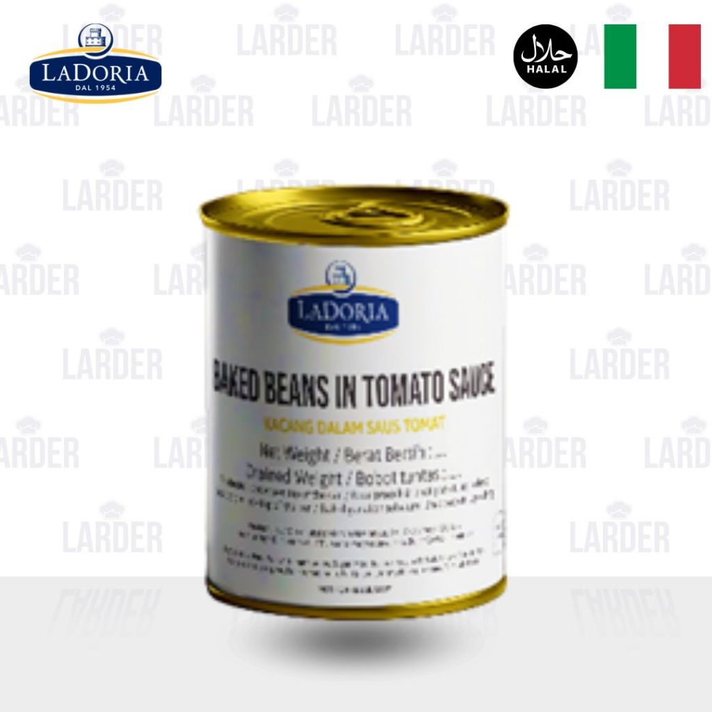 

LA DORIA Baked Beans in Tomato Sauce 2,7 KG Kacang Navy dalam Saus Tomat untuk English Breakfast