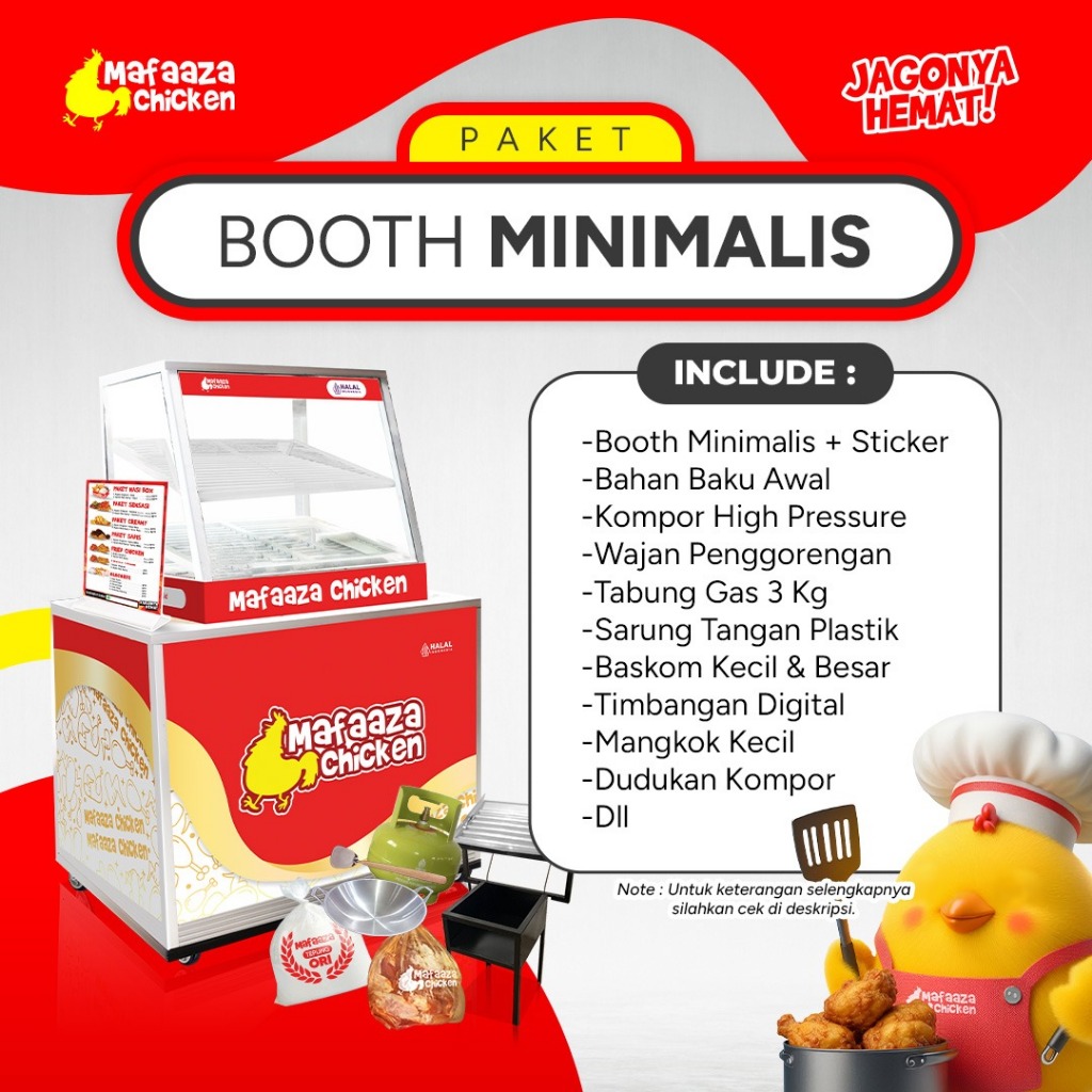 Kemitraan Fried Chicken - Booth Minimalis