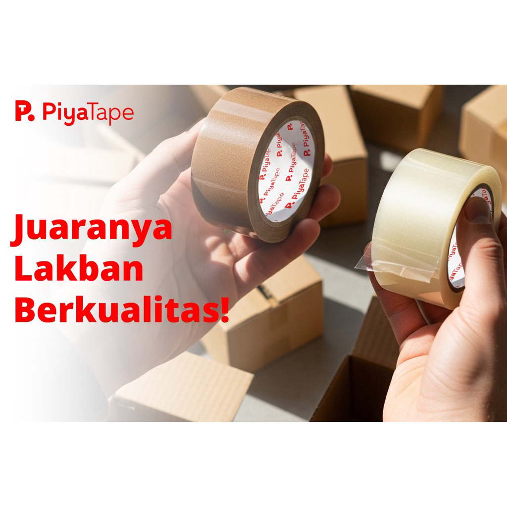 Lakban 100 Yard 1 Dus Bening dan Coklat - Lakban 1 Dus Murah