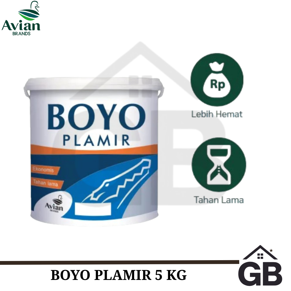 Boyo Plamir 5kg - Plamir Tembok Boyo - Plamir Putty Plamir Tembok Boyo -A Avian Plamir Dinding Tembo