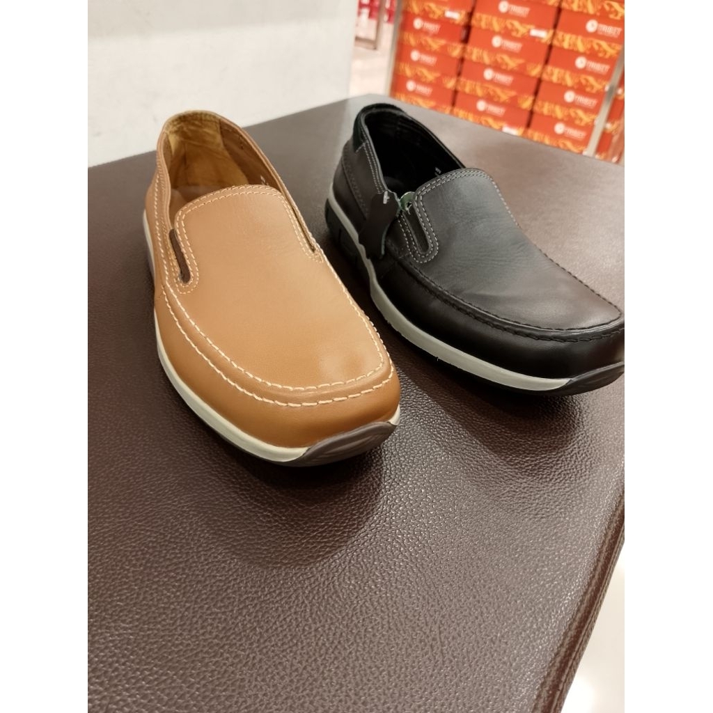 Watchout - Sepatu Moccasin Pria Model Clasic Bahan Kulit Asli