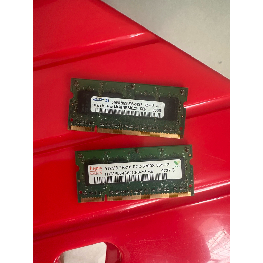 ram pc laptop 512mb 2Rx16 pc2 5300s samsung hynix 512 mb pc 2 5300 s asli copotan ddr2 ddr