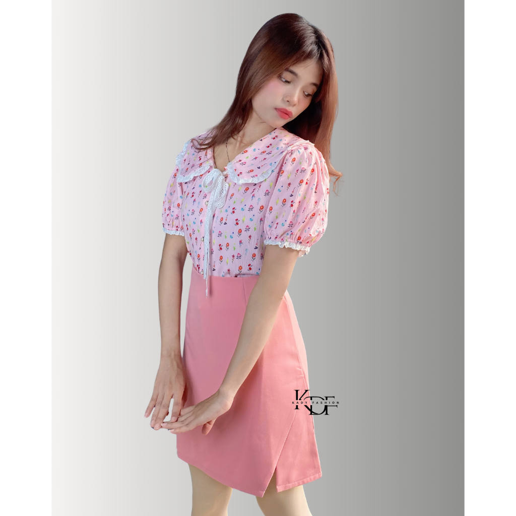 KDF - Cerish Set | One Se BKK New | One Set Wanita | Setelan Wanita | Setelan Atasan Rok Pendek Wani