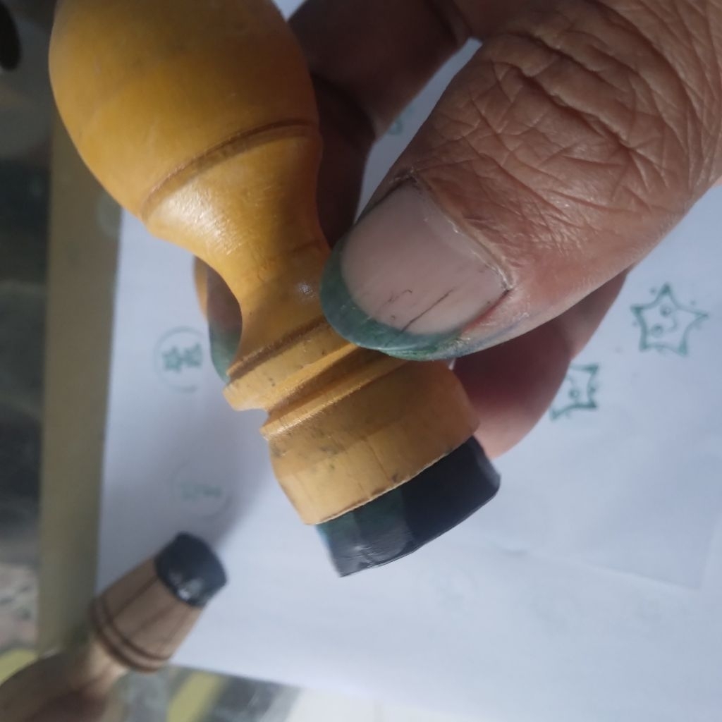 stempel guru stempel penilaian reward guru TK,SD,PAUD gagang kayu karet flash otomatis warna ukuran 