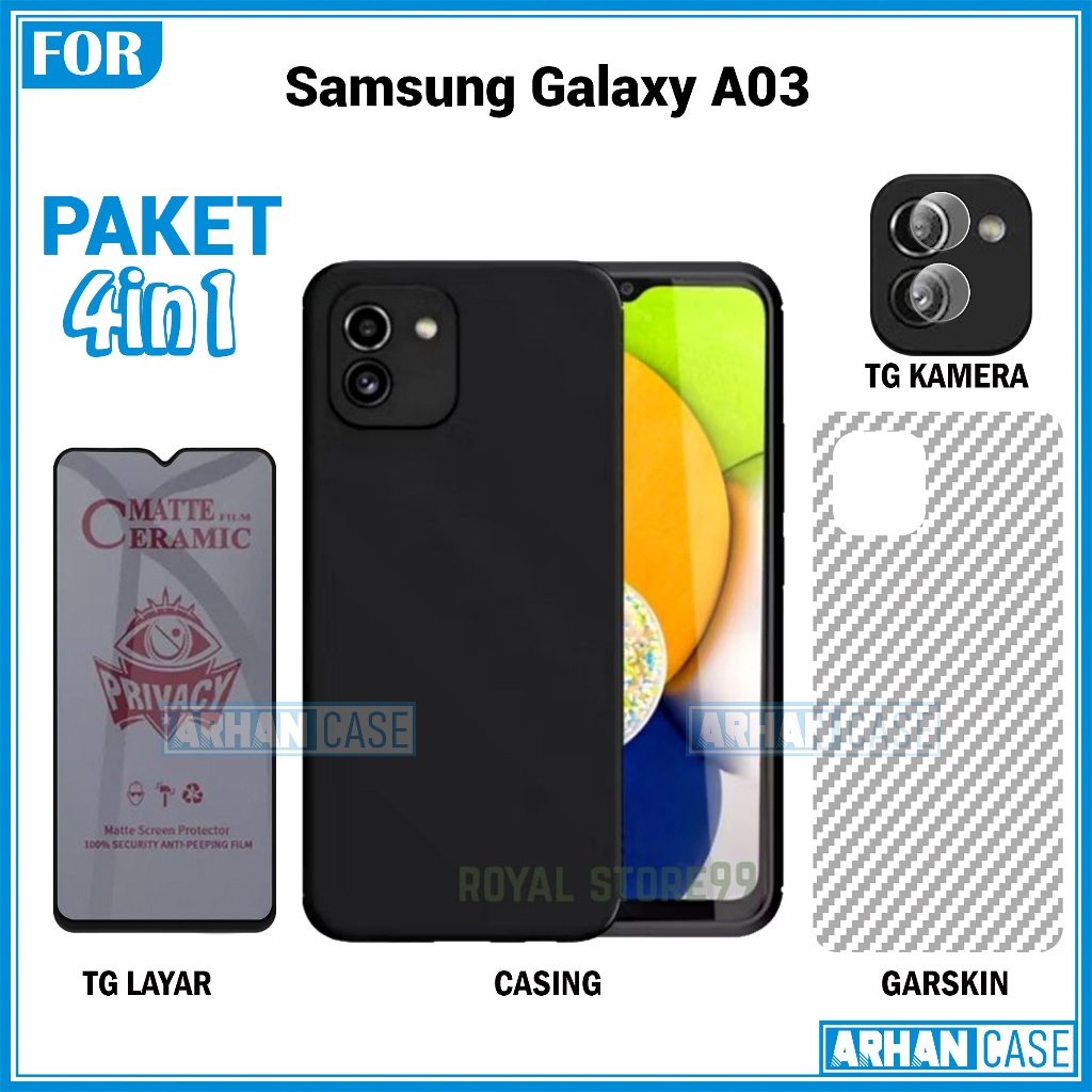 Paket Lengkap Case Samsung Galaxy A03 A03s A03 Core Case Macaron Bonus Tempered Glass Full Layar