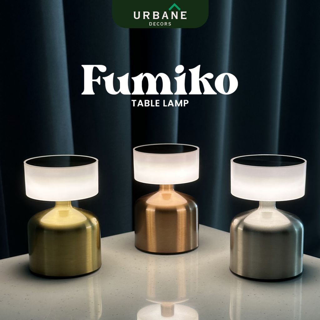 [URBANE] FUMIKO Lampu Meja Portable LED USB Sensor Sentuh Bar Table Lamp Tricolor Minimalis