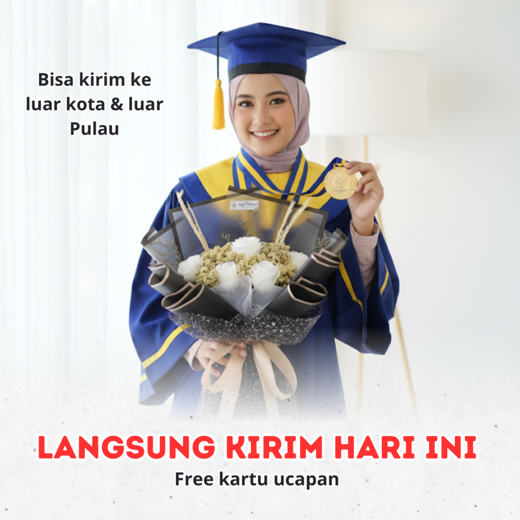 Buket Bucket Bouquet kado hadiah Wisuda Graduation sidangcewek cowok Bellaris Series Ukuran L