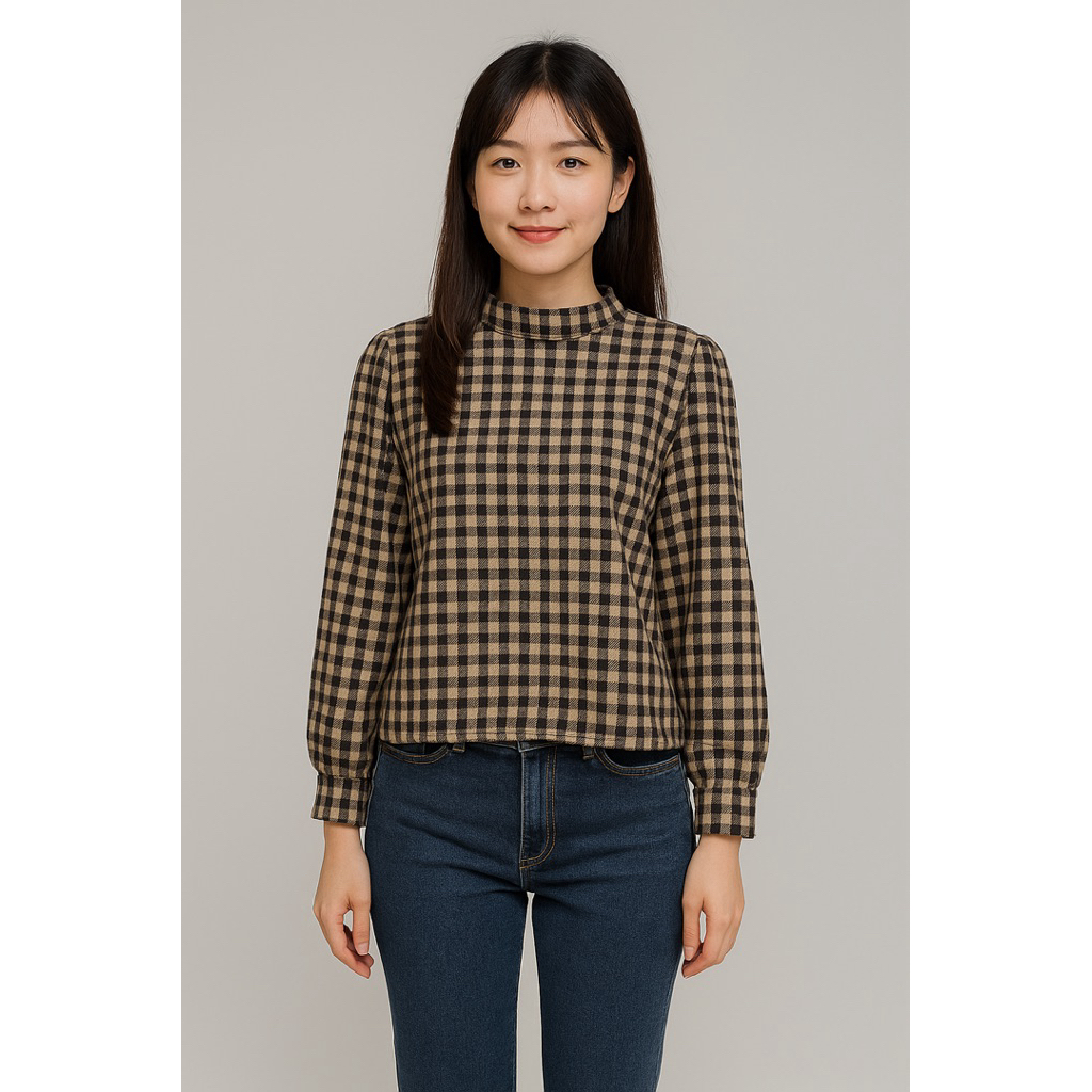 ATASAN BLOUSE KOTAK KOTAK MURAH / ATASAN BLOUSE KOTAK FLANEL WANITA / BLOUSE KOTAK WANITA