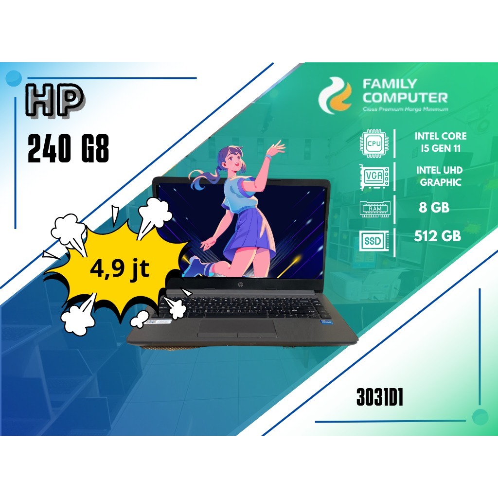 HP 240 G8 | INTEL CORE I5 GEN 11 | INTEL UHD GRAPHIC