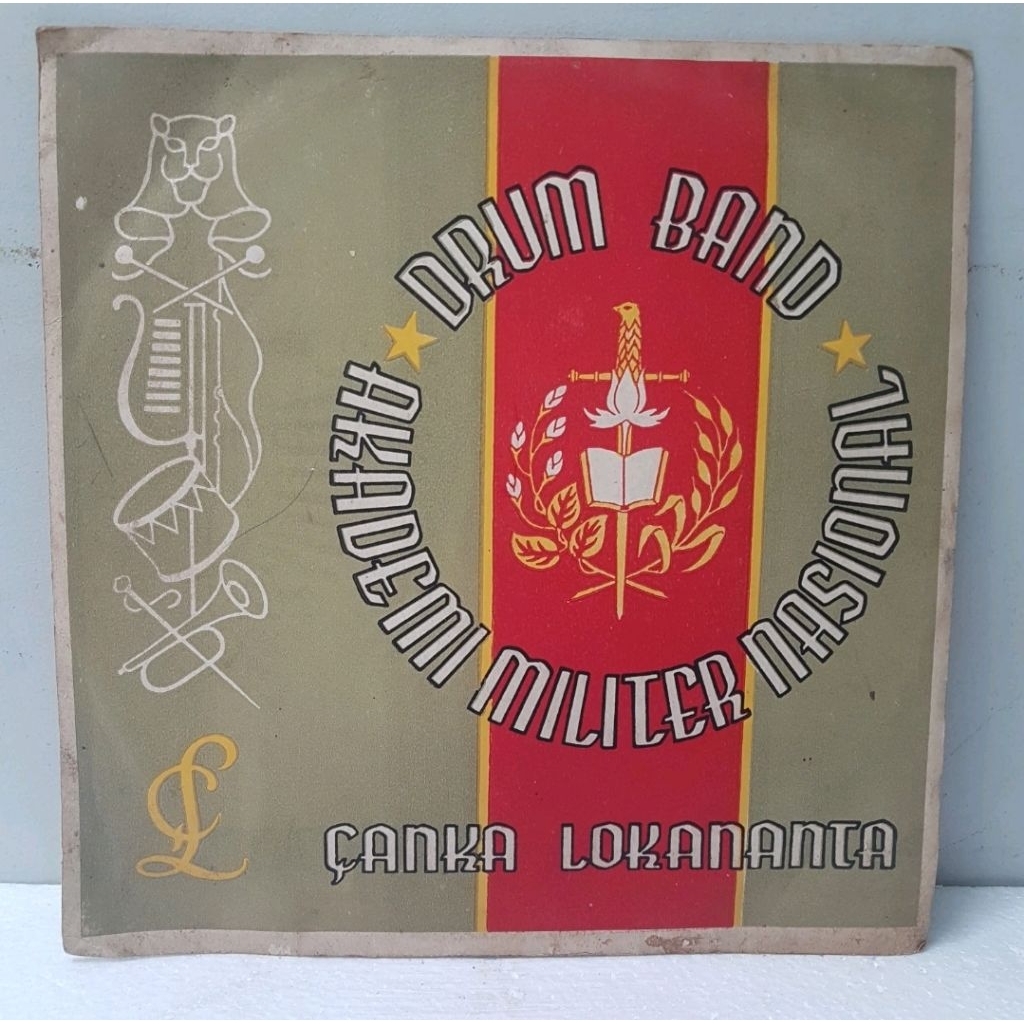 Vinyl Piringan Hitam Lokananta 10 inch Drumband Akademi Militer Nasional