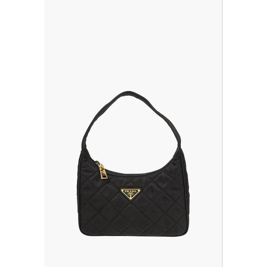 PRADA Contenitore Maniglia Tessuto Shoulder bag in Black Nylon