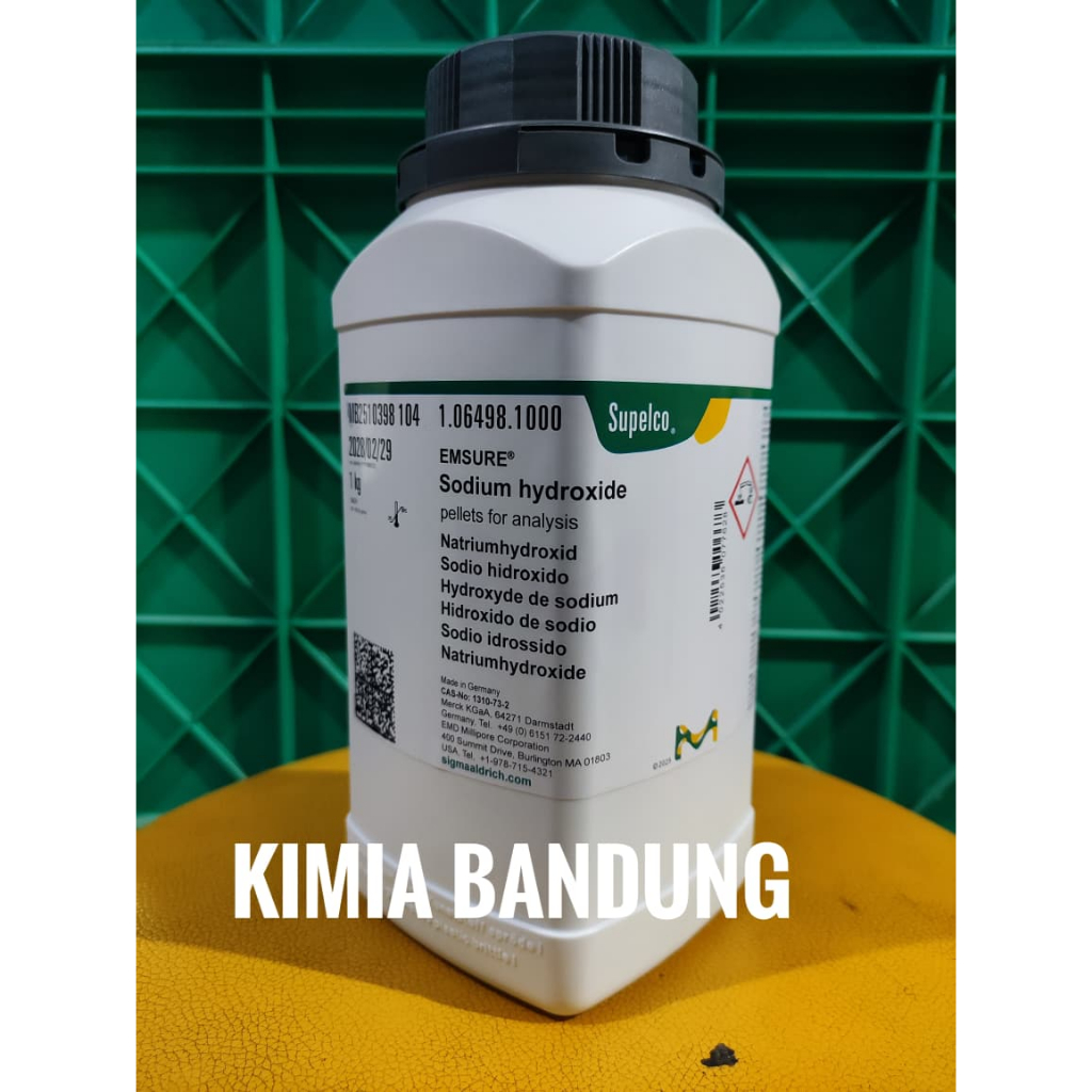 Sodium Hydroxide / Natrium Hidroksida / NaOH Pro Analis Merck 106498 1KG ORIGINAL