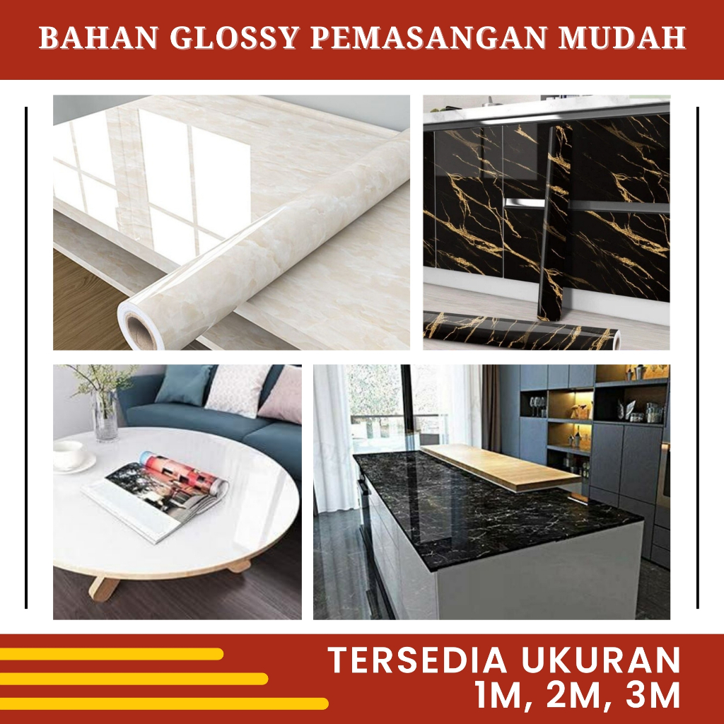 Stiker Wallpaper Motif Marmer Sticker Kompor Mamer Setiker Meja Dapur Marmer Walpaper Dinding Marble