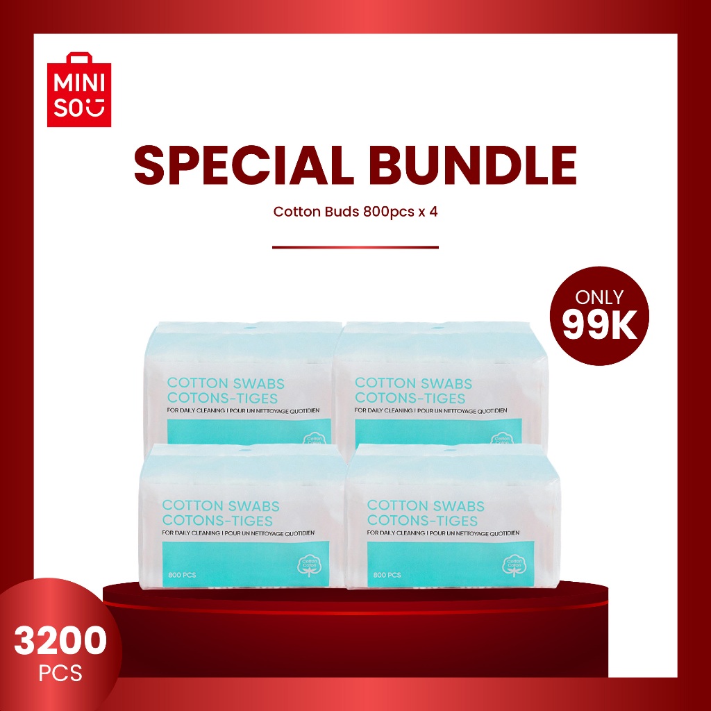 [SPECIAL BUNDLE] Cotton Buds 3200 pcs Cotton Swab Pembersih Make Up Korek Kuping Kapas Telinga