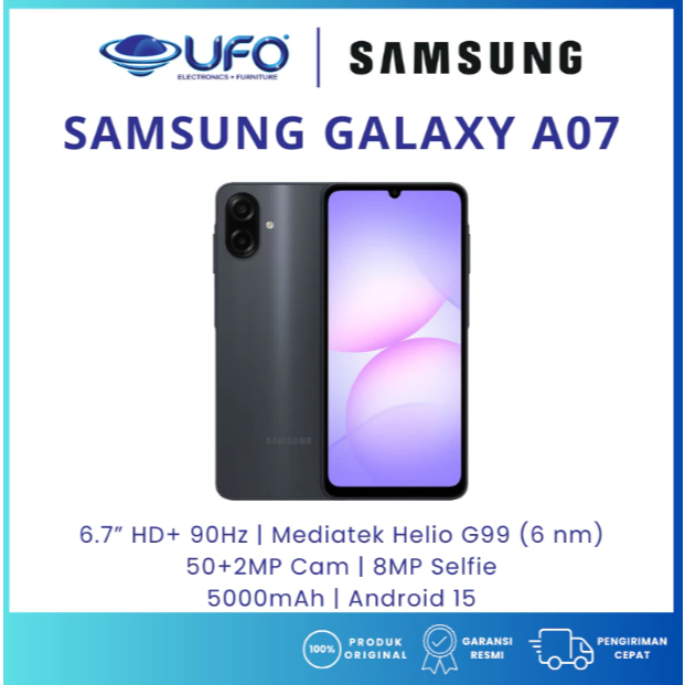 HP SAMSUNG GALAXY A07 4G RAM4/64GB | RAM4/128GB | RAM6/128GB | RAM8/256GB - BARU - GARANSI RESMI