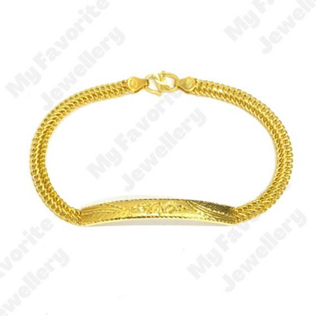 Gelang Holo Papan 3graman Emas Asli Kadar 700 dan 875