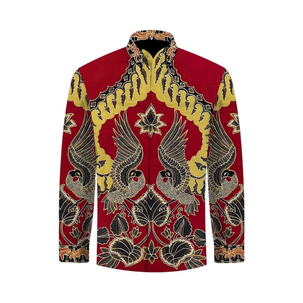 kain batik tulis prada bahan katun warna merah. batik tulis katun merah. kain. er