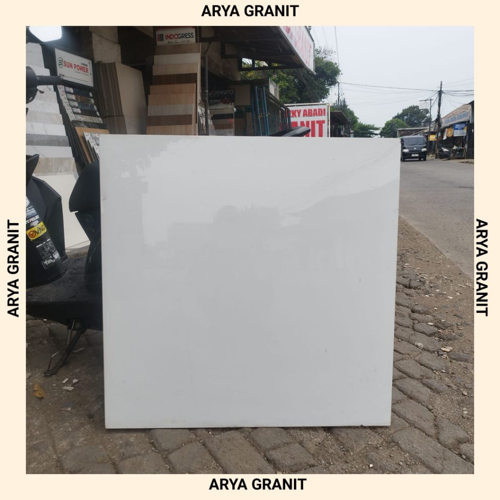 Granit Lantai UK 80×80 Indogress Solid White