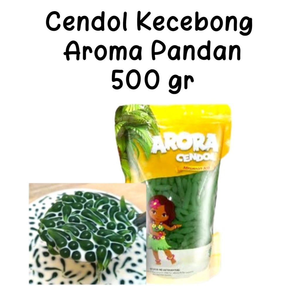 ARORA Cendol Kecebong Pandan 500 gr / Jelly Cendol Instan 500 gr
