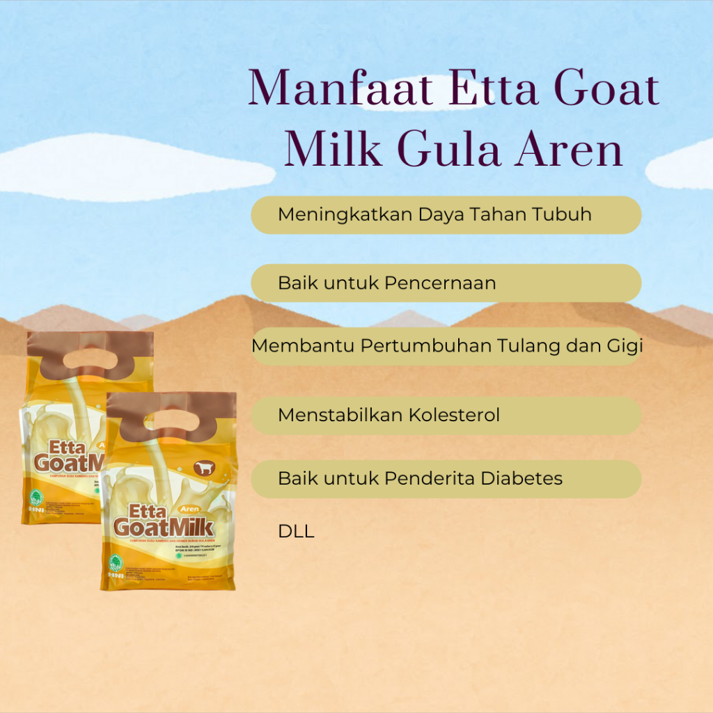 Etta Goat Milk - Susu kambing Gula Aren - HNI HPAI