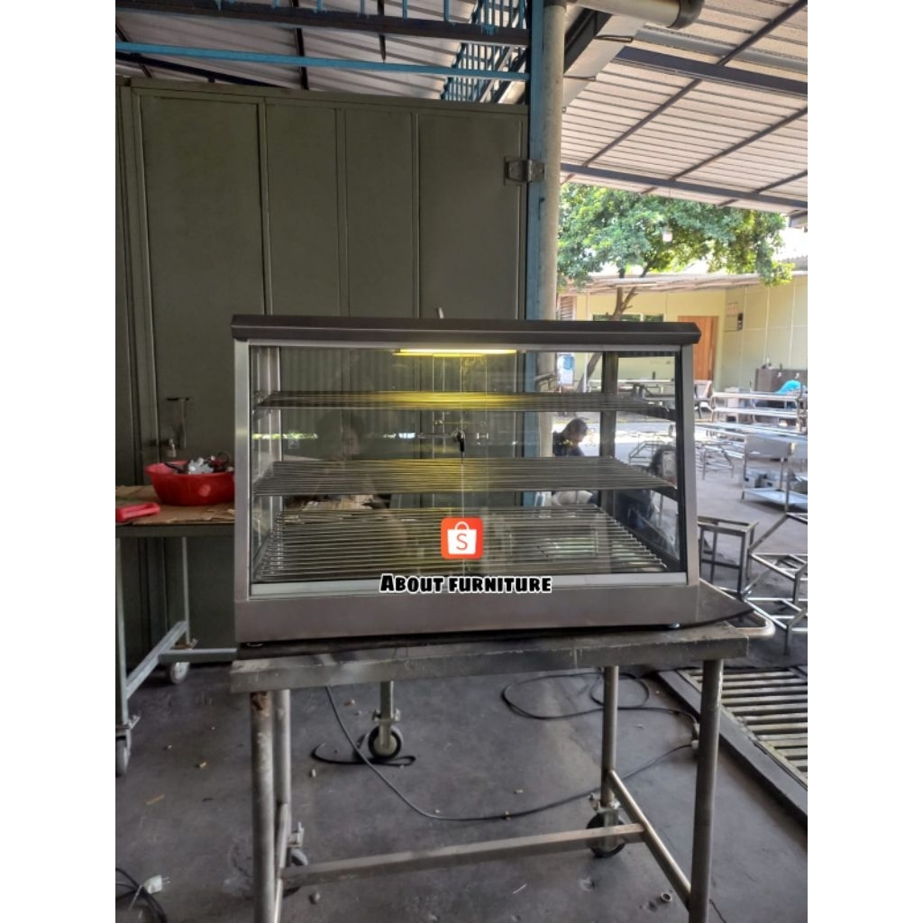 Food warmer+pemanas / Food warmer stainless / Food warmer display / Etalase penghangat makanan