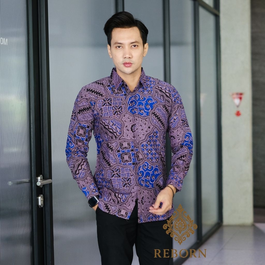 Batik Reborn – Kemeja Batik Pria Slim Fit Premium Katun 100% Adem Nyaman Motif Arunika
