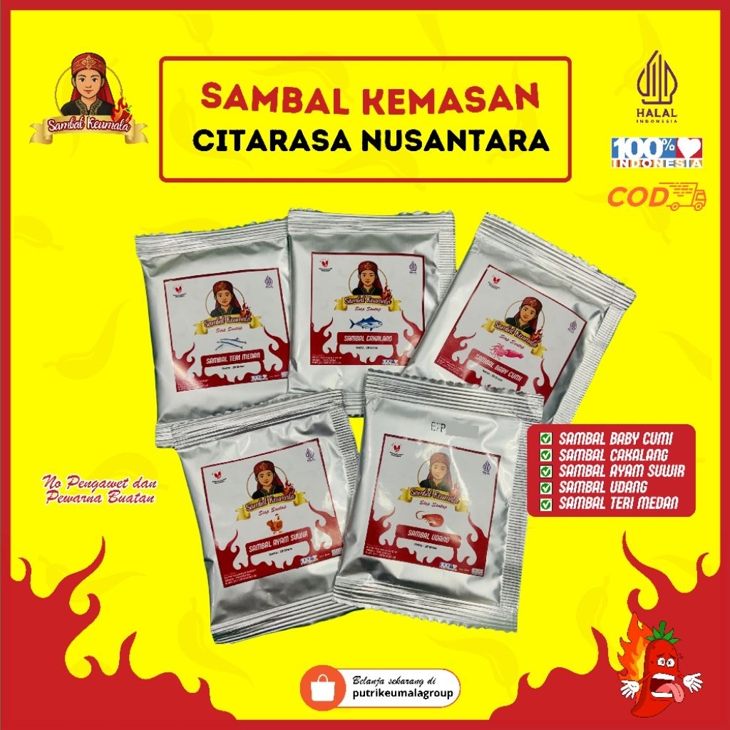 

Sambal Kemasan Sambal Keumala - Sambal Instan 20 Gr