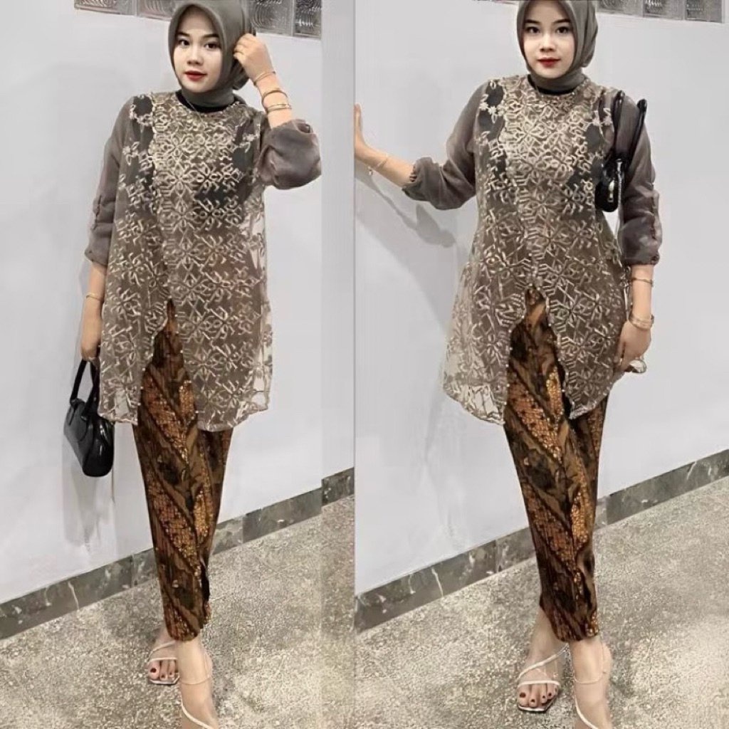 FIONA OUTER TUNIK BROKAT / OUTER BRUKAT / TUNIK WANITA / OUTER WANITA / OUTER BROKAT / ATASAN WANITA