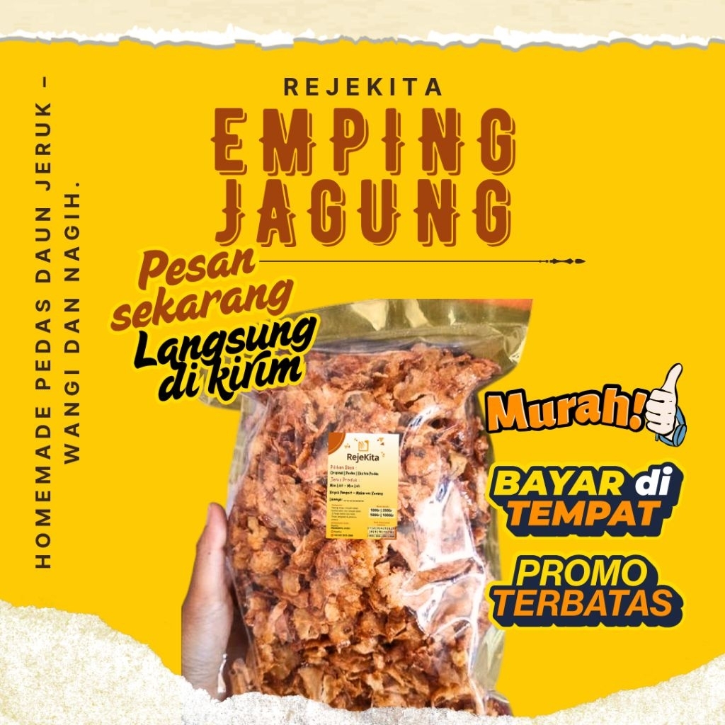 

Emping Jagung Pedas Daun Jeruk 50gr – Pedas Gurih Nagih