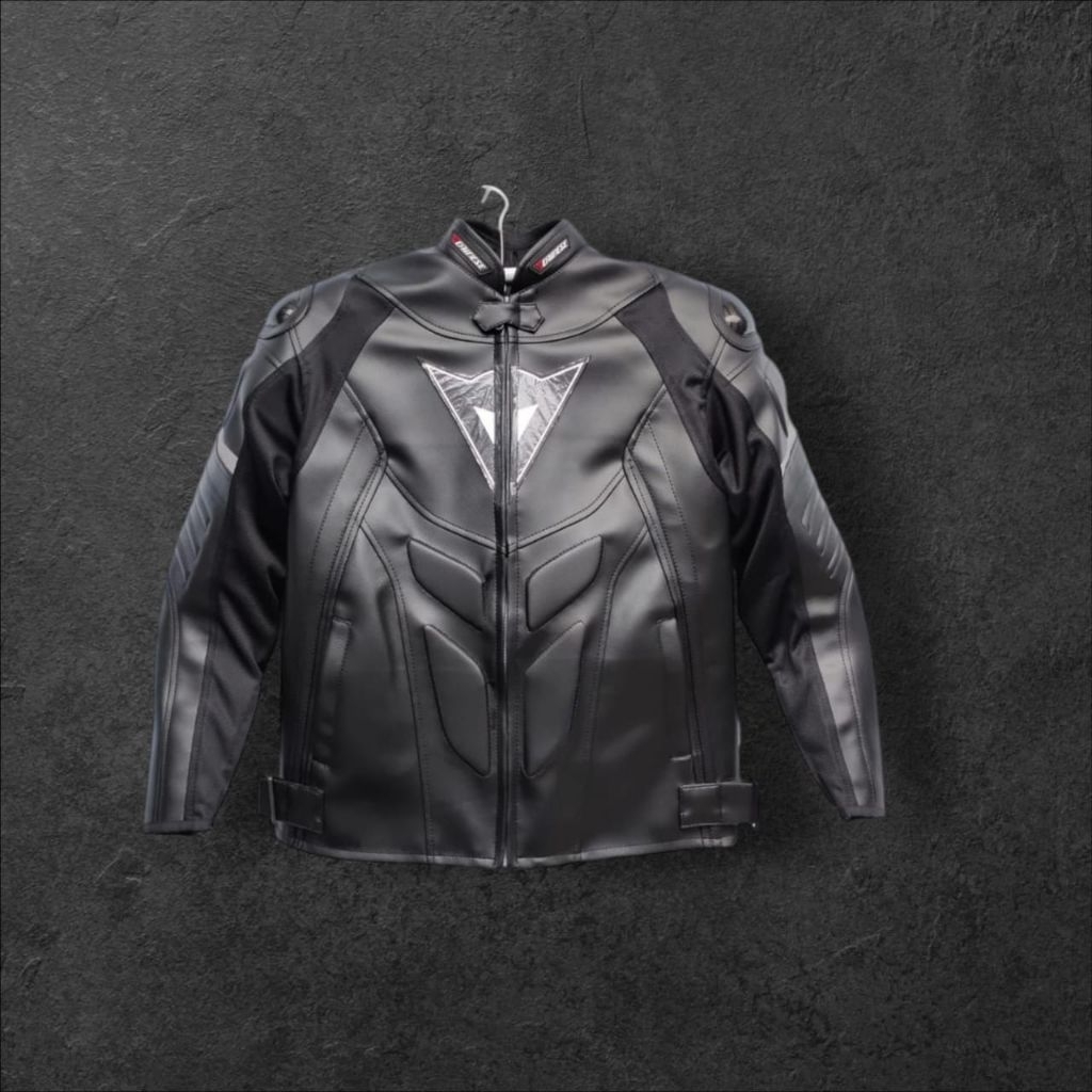 Jacket Motor Touring Pria DNS Kulit Oscar Tebal Full Protector