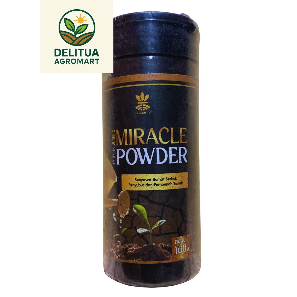 MIRACLE POWDER PUPUK ASAM HUMAT & PEMBENAH TANAH 100 GRAM