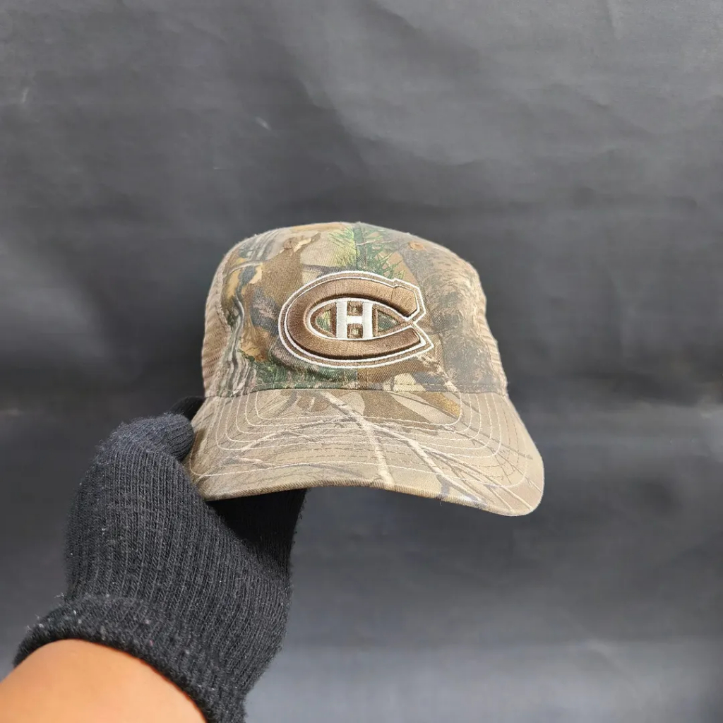 Topi Trucker Cap Topi Jaring Unisex Pria Wanita NHL - CANADIENS Realtree Camo