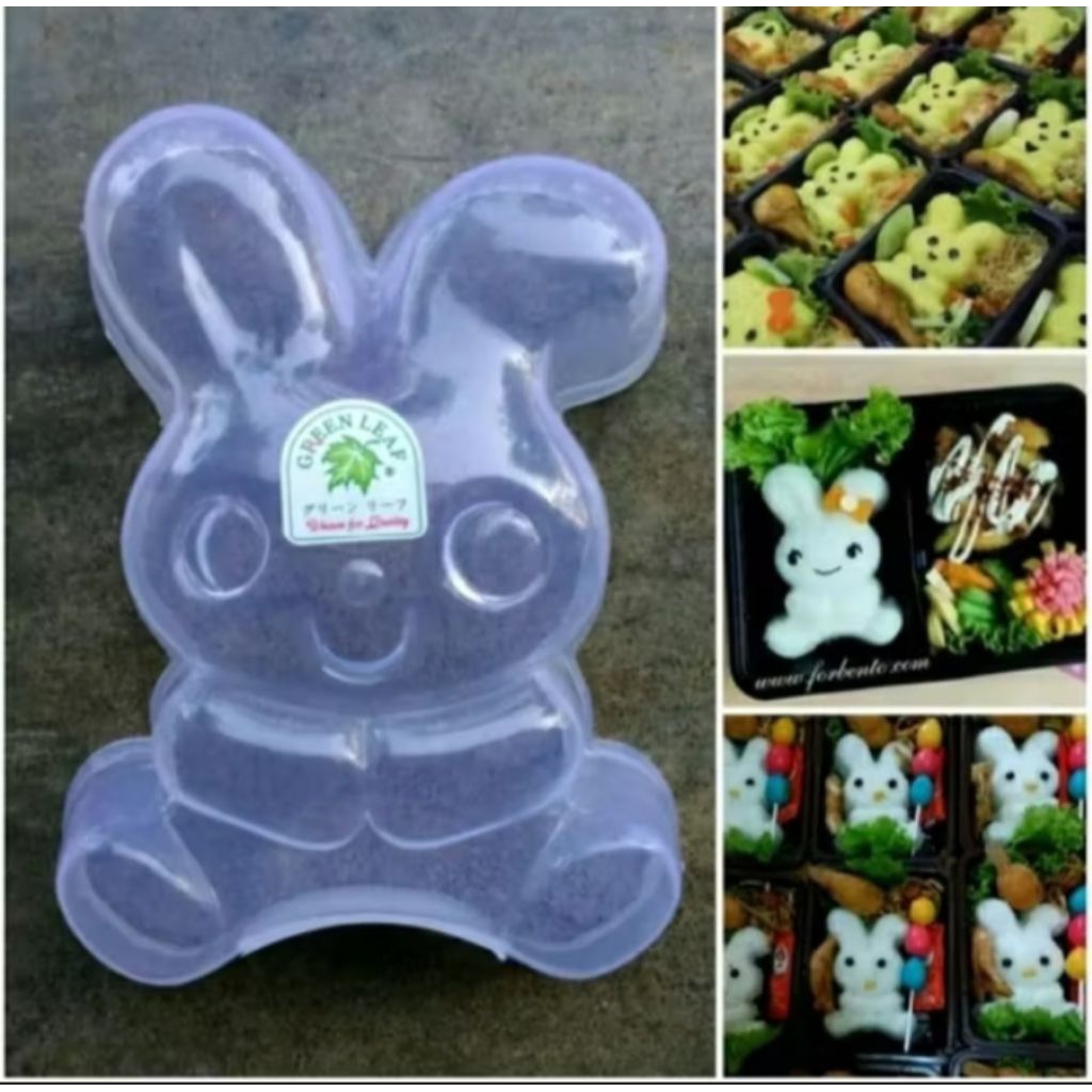 cetakan nasi bento motif bunny/cetakan kue bolu kukus bentuk karakter bunny